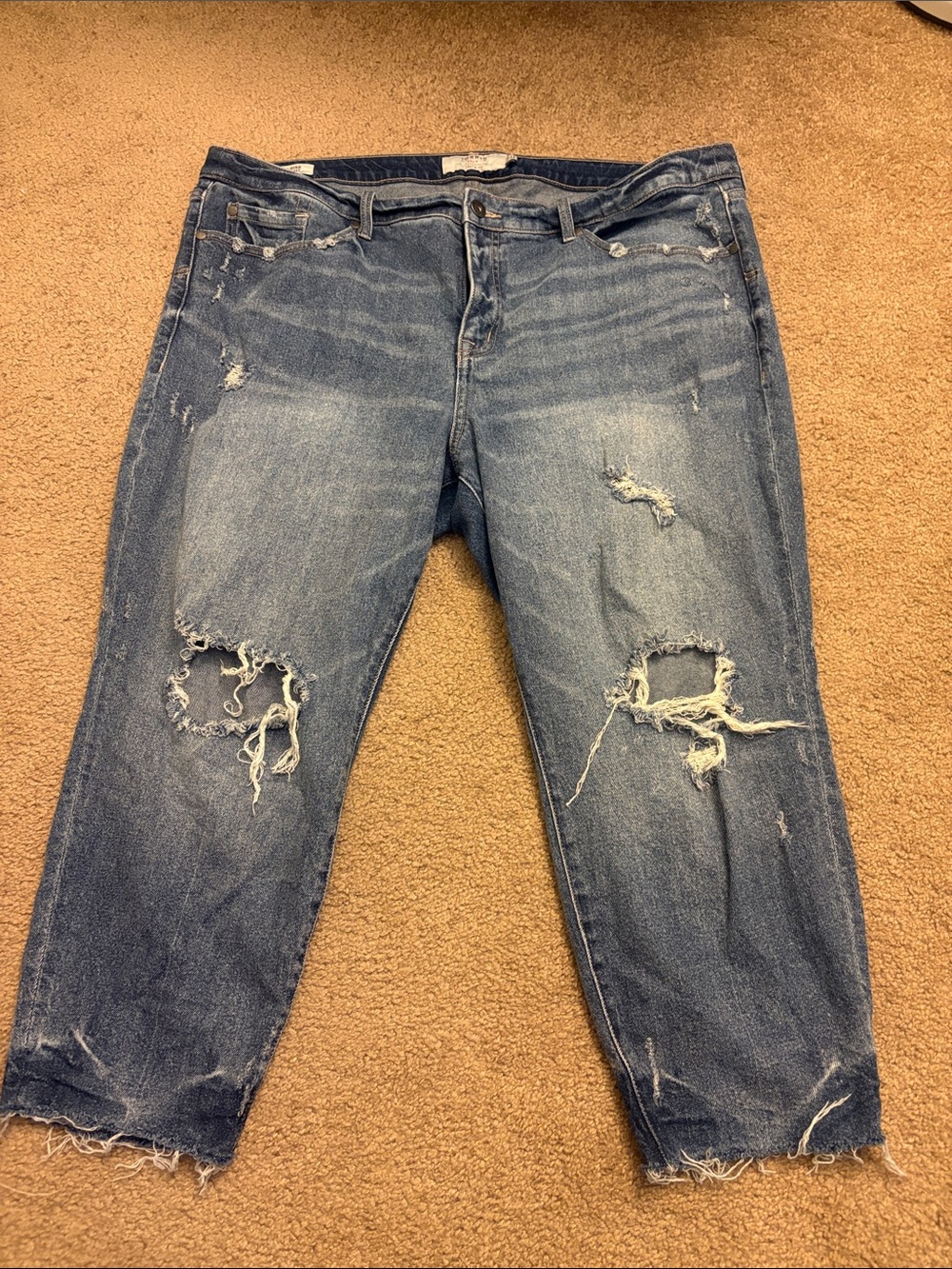 Distressed TorridWomen's Blue Denim Jeans